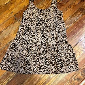 Leopard Print Dress with Pockets